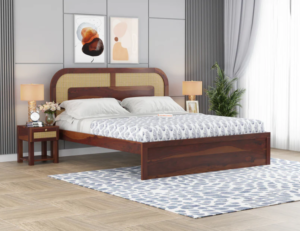 Hester Sheesham Wood Cane Bed With Non Storage