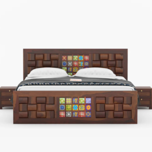 Josy Sheesham Wood Bed Hydraulic Storage - King Size
