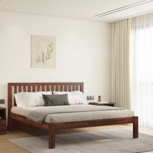 Arya Solid Wood Bed with Non Storage - King Size