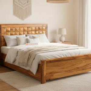 Teeva Real Teak Wood Hydraulic Bed King Size