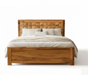 Teeva Real Teak Wood Hydraulic Bed King Size