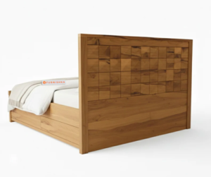 Teeva Real Teak Wood Hydraulic Bed King Size