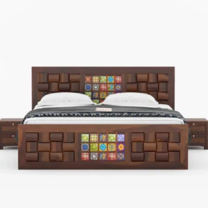 Josy Sheesham Wood Bed Hydraulic Storage - King Size