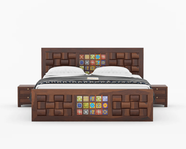 Josy Sheesham Wood Bed Hydraulic Storage - King Size